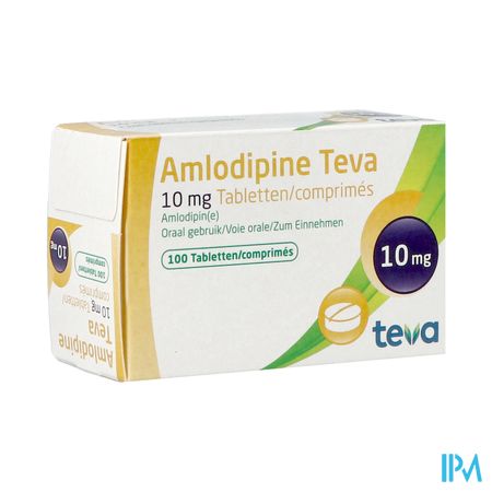 Amlodipine Teva 10mg Tabl Blister 100