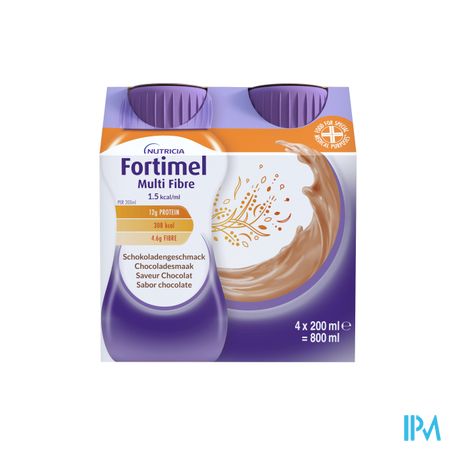 Fortimel Multifiber 1.5kcal Chocolade 4x200ml