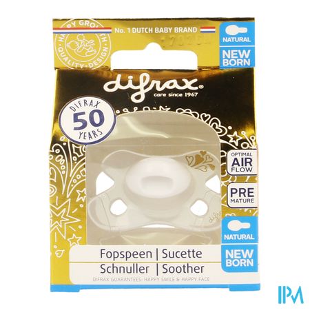 Difrax Sucette -2 +2m Natural Or 1