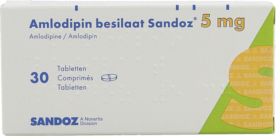 Amlodipine Besilaat Sandoz C0mp 30x5mg 2