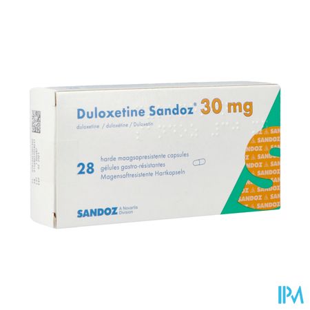 Duloxetine Sandoz 30mg Caps Hard Maagsapresist. 28