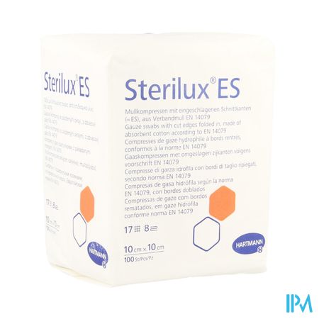 Sterilux Es 10x10cm 8pl.nst. 100 P/s