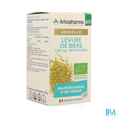 Arkogelules Levure Biere Bio Caps 150