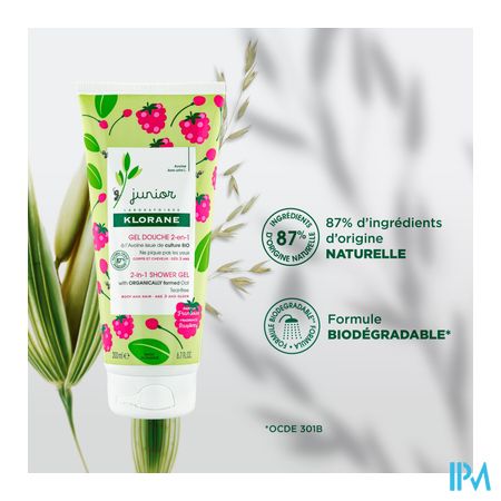 Klorane Petit Junior Gel Douche Framboise 200ml Nf 7
