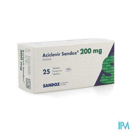 Aciclovir Sandoz Comp 25x200mg