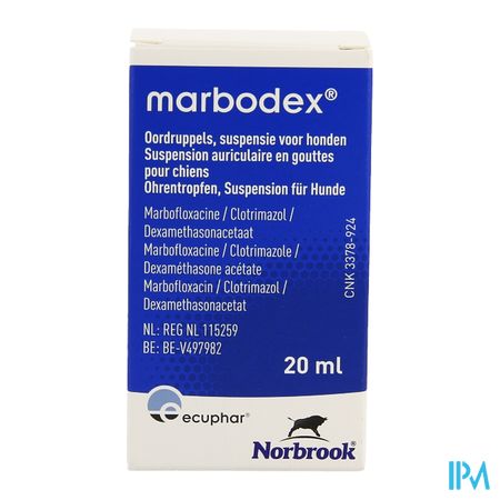 Marbodex Oordruppels Susp Hond 20ml 1
