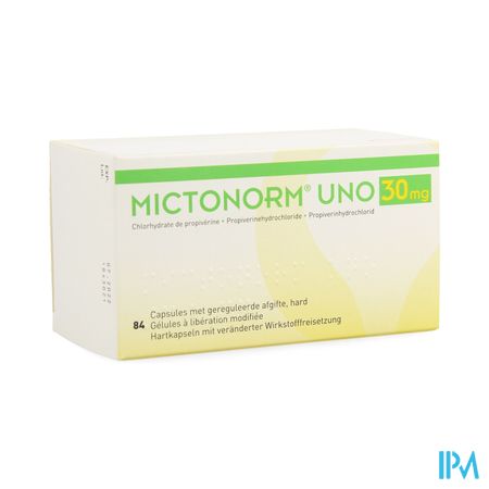 Mictonorm Uno 30mg Gereguleerde Afgifte Caps 84