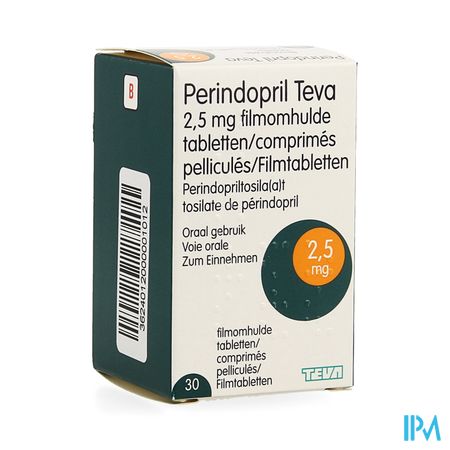 Perindopril Teva 2,5mg Comp Pell 30 X 2,5mg 1