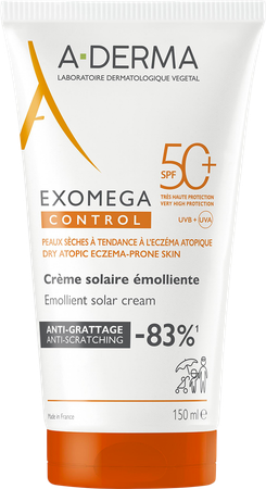 Aderma Exomega Control Zonnecreme Spf50+ 150ml 2