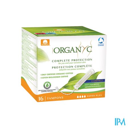 Organyc Tampon Compact Super Plus Coton Bio 16