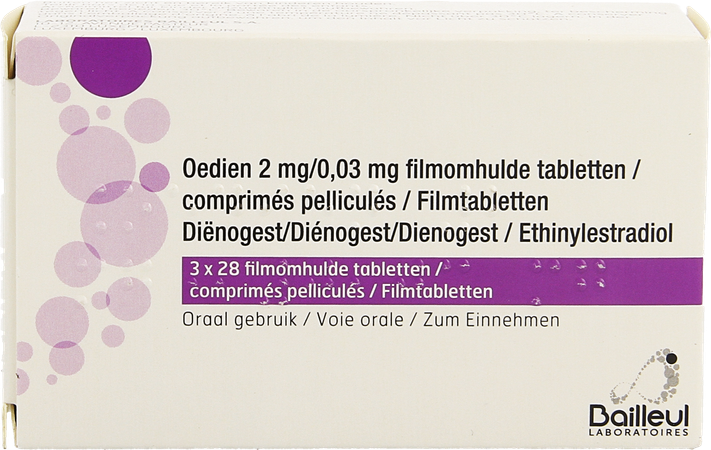 Oedien 2mg/0,03mg Filmomh Tabl 3 X 28 3