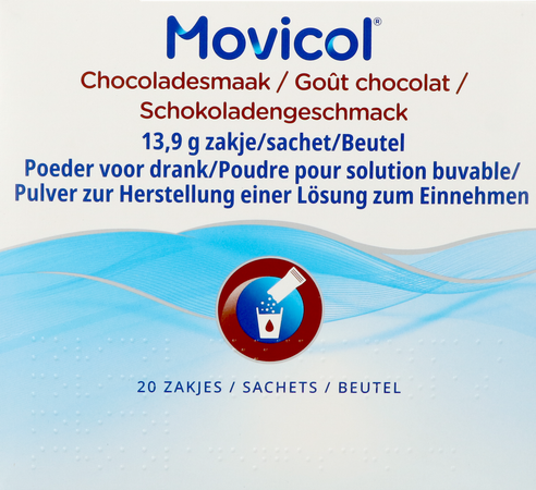 Movicol Chocolade Smaak Zakjes 20 X 13,7g 6