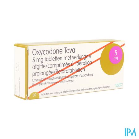 Oxycodone Teva 5mg Verlengde Afgifte Comp 30 2