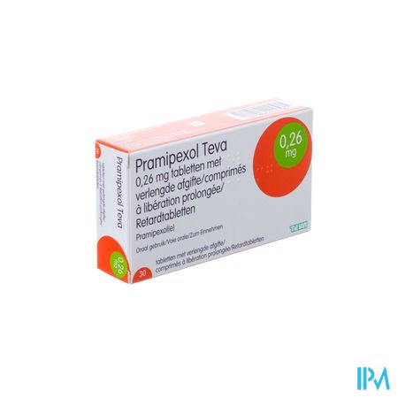 Pramipexol Teva 0,26mg Liber.prol Comp 30