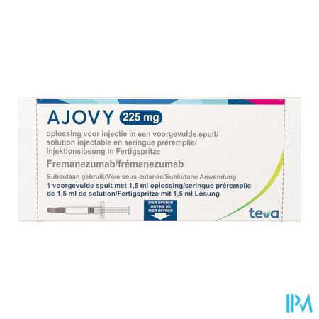 Ajovy 225mg Opl Inj Voorgevulde Spuit 1 1