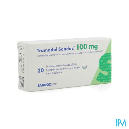 Tramadol 100 Sandoz Tabl Verl Afgifte 30 X 100mg