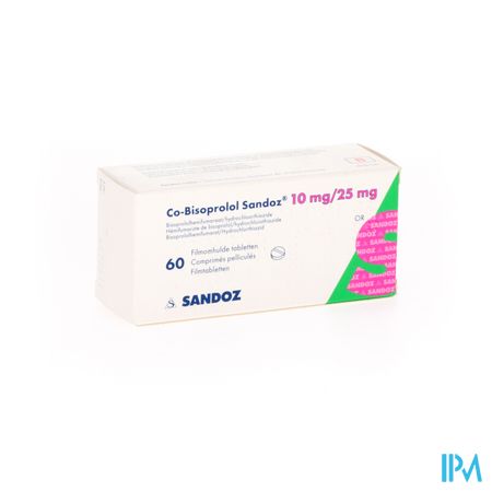 Co Bisoprolol Sandoz 10mg/25mg Filmomh Tabl 60