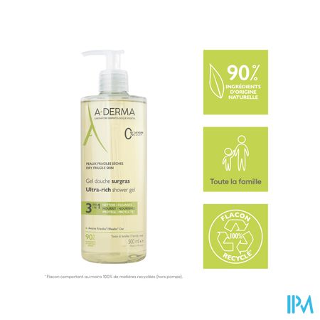 Aderma Douchegel Overvet 500ml 12