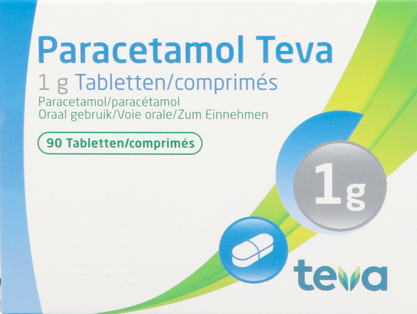 Paracetamol Teva 1g Tabl 90 X 1g Blister 1