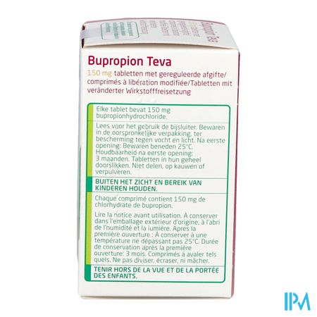 Bupropion Teva 150mg Liber.modifiee Comp 30 8