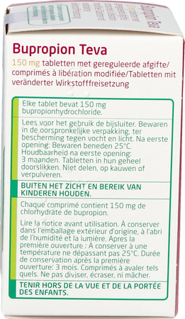 Bupropion Teva 150mg Geregul.afgifte Comp 30 8