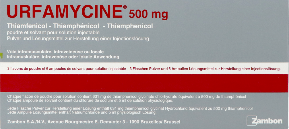 Urfamycine Fl Inj 3 X 500mg+solv 6 1