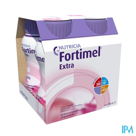 Fortimel Extra Fraise Bouteilles 4x200ml