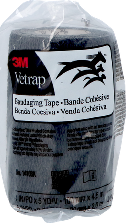 3m Vetrap Zwart Elastisch Steunverband 10cmx450cm 1