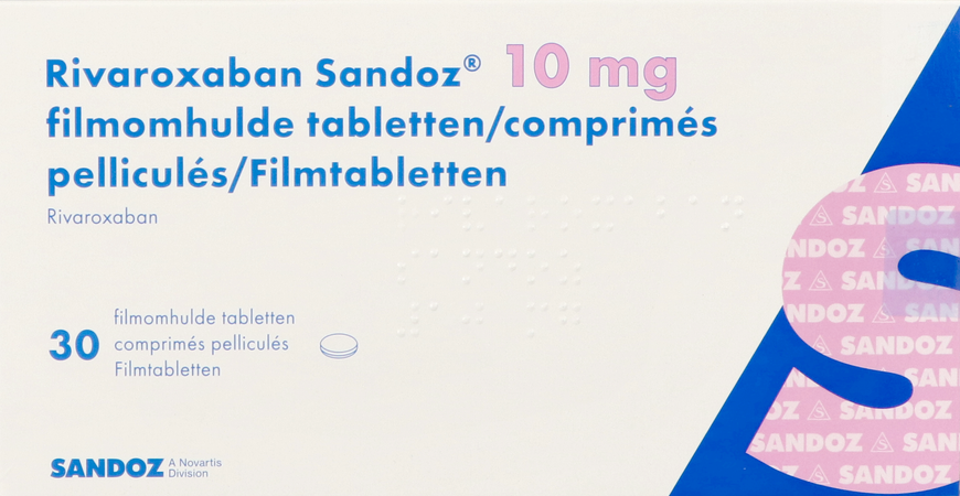 Rivaroxaban Sandoz 10mg Filmomh Tabl 30 2