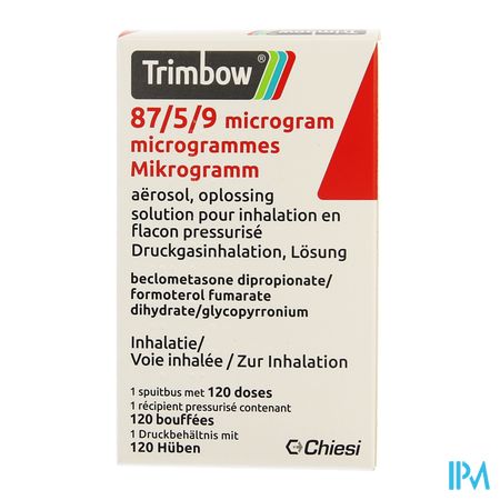 Trimbow 87/5 /9mcg Aerosol Opl Inhal. Fl 1 (120d) 1