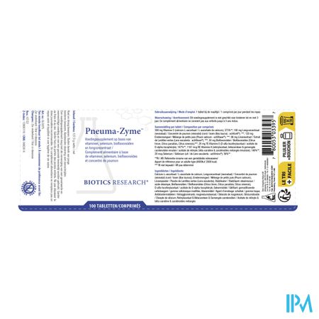 Pneumazyme Biotics Comp 100 2
