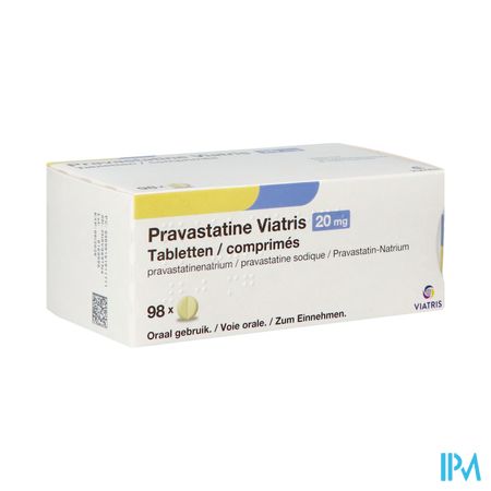 Pravastatine Viatris 20mg Tabl 98