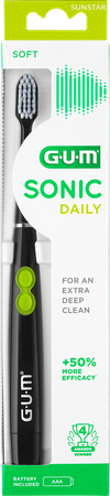 Gum Sonic Daily Brosse Dents Pile Noir 2