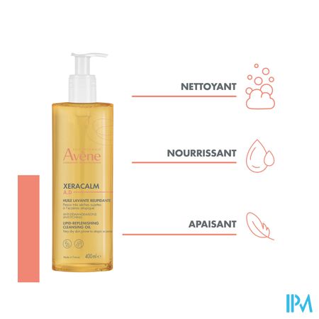 Avene Xeracalm Ad Wasolie Relipiderend 400ml Nf 12