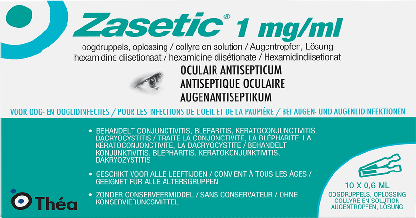 Zasetic 1mg/ml Opl Ud Oogdruppels 10x0,6ml 1