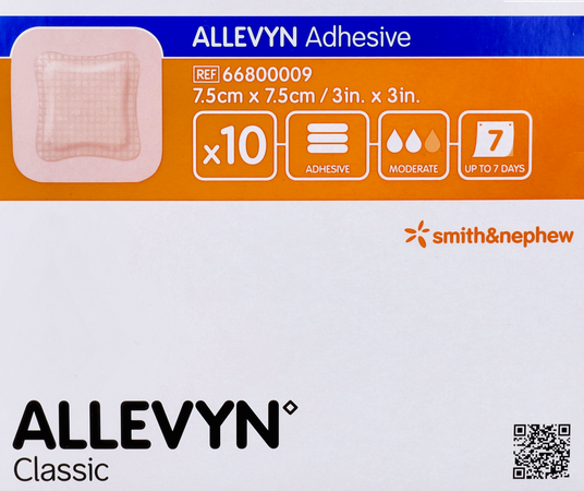 Allevyn Verb Adh Hydrocel. 7,5x 7,5cm 10 66800009 2