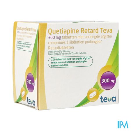 Quetiapine Retard Teva 300mg Comp 100 X 300mg