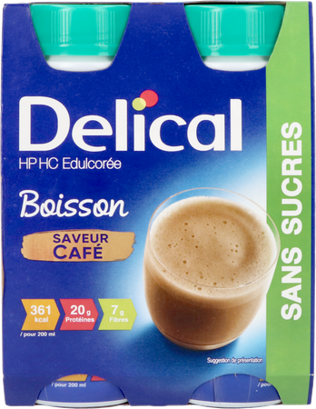 Delical Boisson Lactee S/sucre Cafe 4x200ml 2