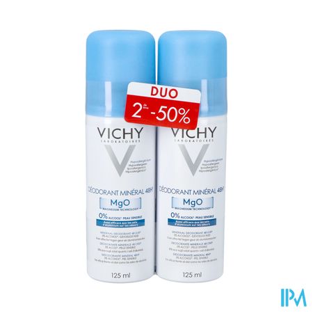 Vichy Deo Mineral Aero 48h Duo 2x125ml