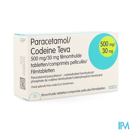 Paracetamol Codeine Teva 500mg/30mg Film.tabl 30