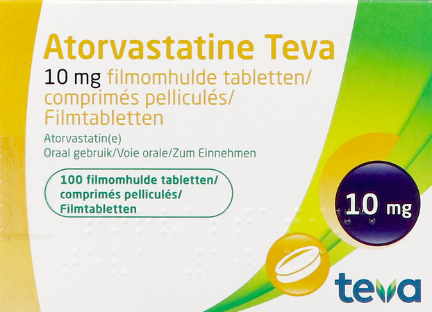 Atorvastatine Teva 10mg Filmomh Tabl 100 Blister 2
