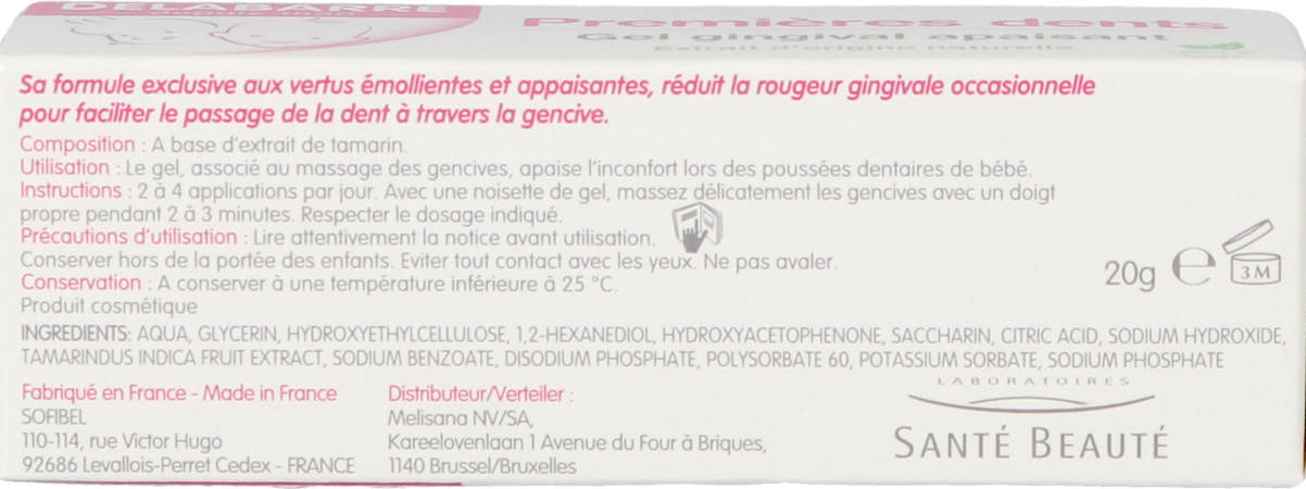 Delabarre Eerste Tandjes Tube Gel 20g 6