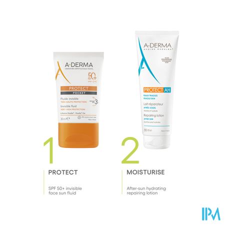 Aderma Protect Pocket Fluide Onzichtb. Spf50+ 30ml 18
