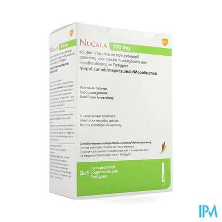 Nucala 100mg Opl Inj Voorgevulde Pen 3 X 1ml