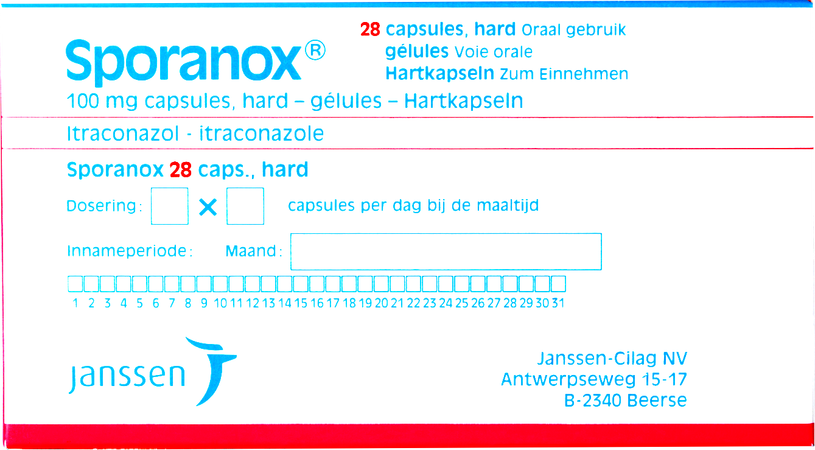 Sporanox Caps 28x100mg 3
