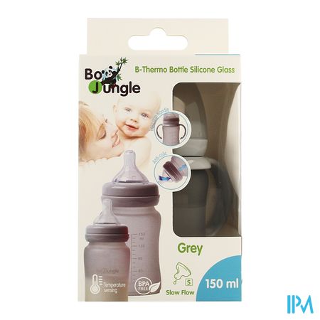B-thermo Glass Bottle 150ml Grey 1