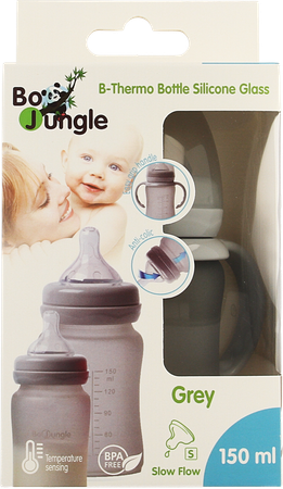 B-thermo Glass Bottle 150ml Grey 1