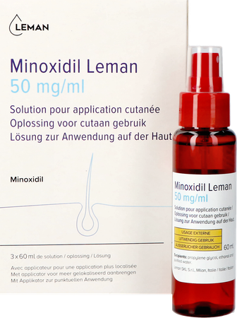 Minoxidil Leman 50mg/ml Opl Cutaan Gebruik 3x60ml 10