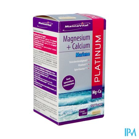 Mannavital Magnesium + Calcium Mariene V-caps 120