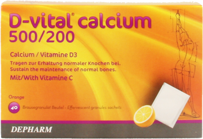 D-vital Calcium 500/200 Sinaas Zakjes 40 7